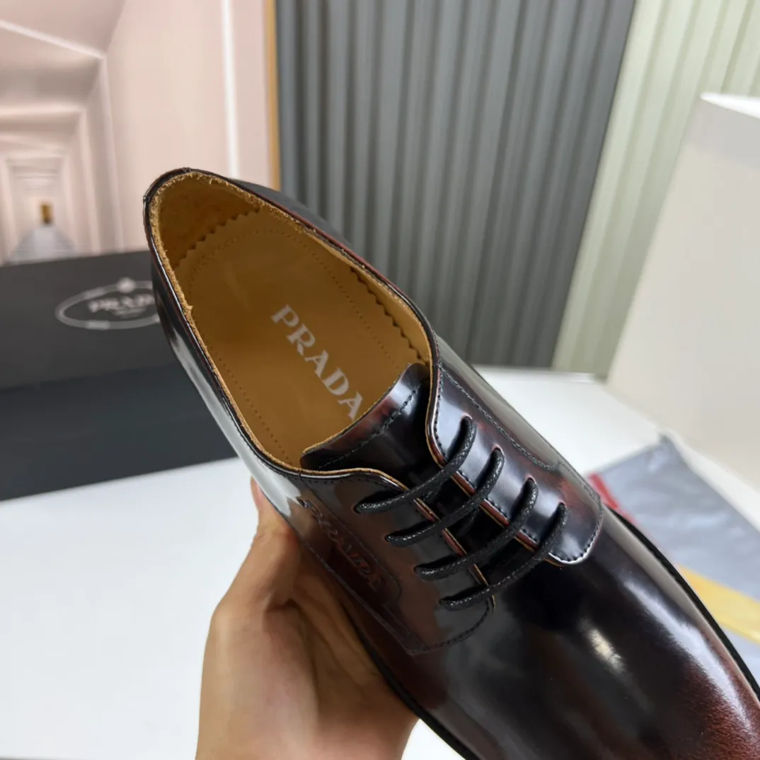 Men's shoes 💰520💰 Prada.PRADA men's business casual leather shoes, 1:1 shipment ⬆️Luxury and noble 👞All imported original brand leather, just to create a more comfortable wearing experience, upper: original open edge beaded cowhide ➕Imported full cow lining, original outsole ✔️36-45 (45 non-returnable)